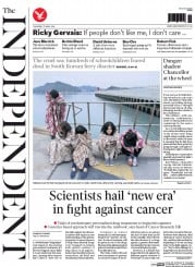 The Independent () Newspaper Front Page for 17 April 2014