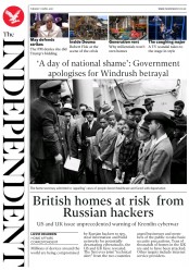 The Independent () Newspaper Front Page for 17 April 2018