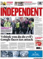 The Independent () Newspaper Front Page for 17 May 2013