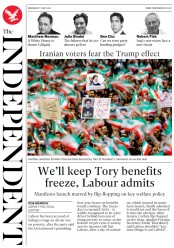 The Independent () Newspaper Front Page for 17 May 2017