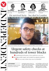 The Independent () Newspaper Front Page for 17 June 2017
