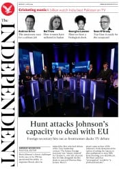 The Independent () Newspaper Front Page for 17 June 2019