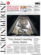 The Independent () Newspaper Front Page for 17 July 2014