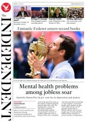 The Independent () Newspaper Front Page for 17 July 2017