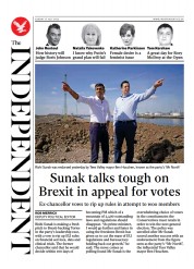 The Independent () Newspaper Front Page for 17 July 2022