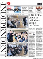 The Independent () Newspaper Front Page for 17 August 2015