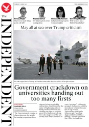 The Independent () Newspaper Front Page for 17 August 2017