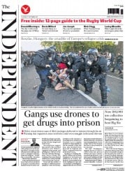 The Independent () Newspaper Front Page for 17 September 2015