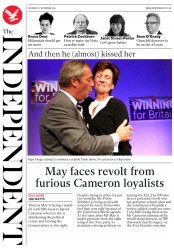 The Independent () Newspaper Front Page for 17 September 2016