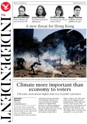 The Independent () Newspaper Front Page for 18 November 2019