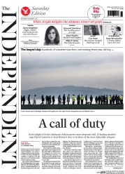 The Independent () Newspaper Front Page for 18 January 2014