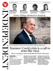 The Independent () Newspaper Front Page for 18 February 2021