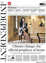 The Independent () Newspaper Front Page for 18 March 2014