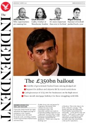 The Independent () Newspaper Front Page for 18 March 2020