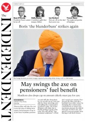 The Independent () Newspaper Front Page for 18 May 2017
