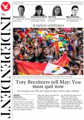 The Independent () Newspaper Front Page for 18 May 2019