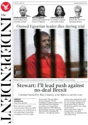 The Independent () Newspaper Front Page for 18 June 2019