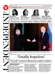 The Independent () Newspaper Front Page for 18 June 2021