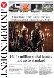 The Independent () Newspaper Front Page for 18 July 2017