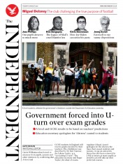 The Independent () Newspaper Front Page for 18 August 2020