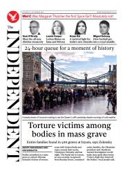 The Independent () Newspaper Front Page for 18 September 2022