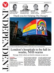 The Independent () Newspaper Front Page for 19 December 2020