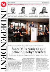 The Independent () Newspaper Front Page for 19 February 2019