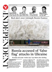 The Independent () Newspaper Front Page for 19 February 2022