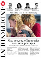 The Independent () Newspaper Front Page for 19 May 2018