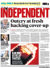 The Independent () Newspaper Front Page for 19 July 2013