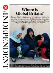The Independent () Newspaper Front Page for 19 August 2021