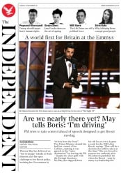 The Independent () Newspaper Front Page for 19 September 2017
