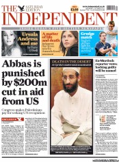 The Independent () Newspaper Front Page for 1 October 2011