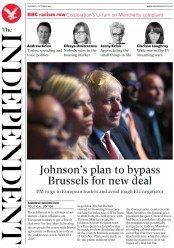 The Independent () Newspaper Front Page for 1 October 2019