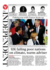 The Independent () Newspaper Front Page for 1 November 2021