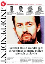 The Independent () Newspaper Front Page for 1 December 2016