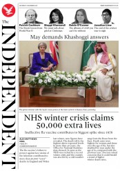 The Independent () Newspaper Front Page for 1 December 2018