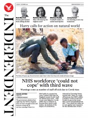 The Independent () Newspaper Front Page for 1 December 2020
