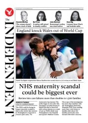 The Independent () Newspaper Front Page for 1 December 2022