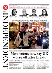 The Independent () Newspaper Front Page for 1 January 2022