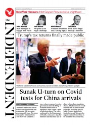 The Independent () Newspaper Front Page for 1 January 2023