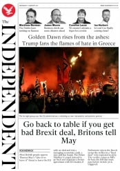 The Independent () Newspaper Front Page for 1 February 2017