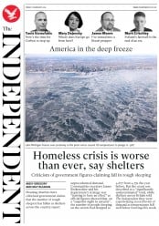 The Independent () Newspaper Front Page for 1 February 2019