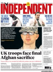 The Independent () Newspaper Front Page for 1 March 2013
