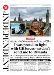 The Independent () Newspaper Front Page for 1 April 2023
