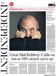 The Independent () Newspaper Front Page for 1 May 2014