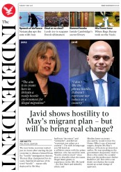 The Independent () Newspaper Front Page for 1 May 2018
