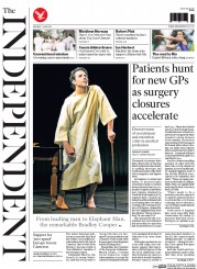 The Independent () Newspaper Front Page for 1 June 2015