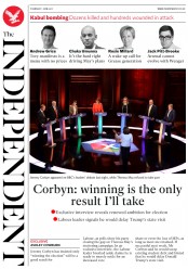 The Independent () Newspaper Front Page for 1 June 2017