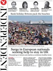 The Independent () Newspaper Front Page for 1 June 2021